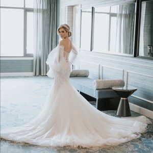 This is Berta bridal gown from the Athens collection. The dress is size us 6.